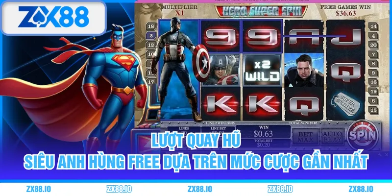 Lượt quay hũ Siêu Anh Hùng free dựa trên mức cược gần nhất